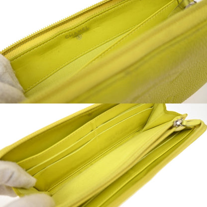 Chanel Timeless CC Zipped Wallet Caviar, YELLOW, CALFSKIN, Wallets