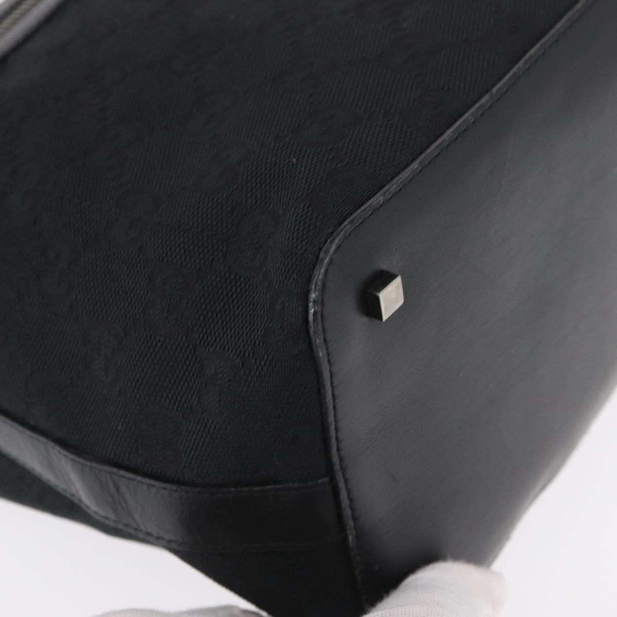 Gucci Vintage Shoulder Bag GG Canvas and Leather, BLACK, CANVAS, Shoulder bag