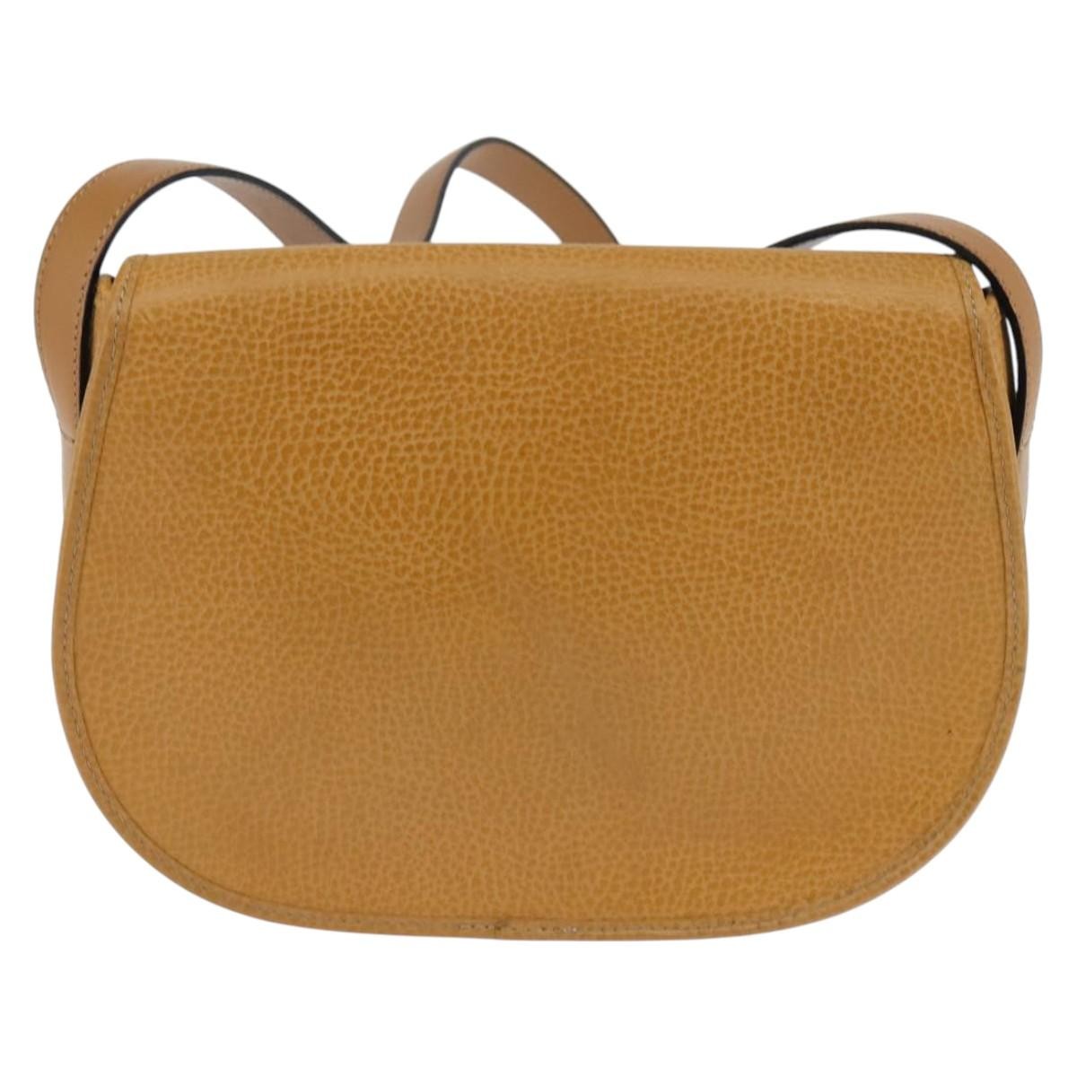 Christian Dior Vintage CD Logo Shoulder Bag Leather, BROWN, LEATHER, Shoulder bag