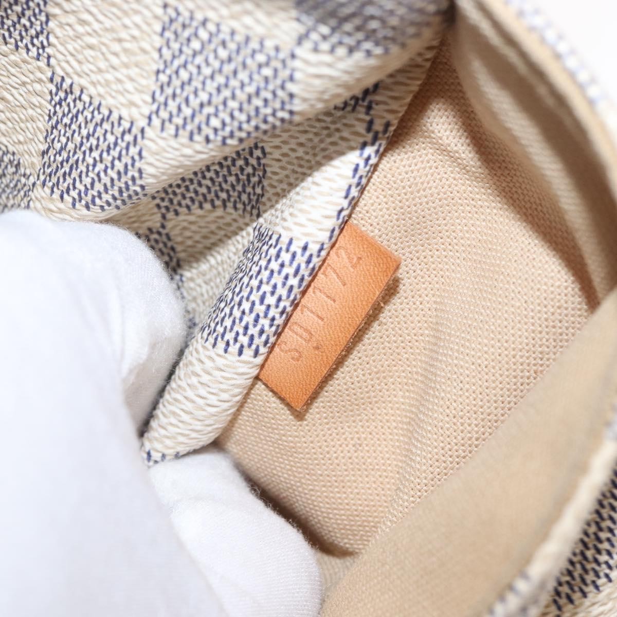 Louis Vuitton Totally Handbag Damier azur, WHITE, CANVAS, Tote bag