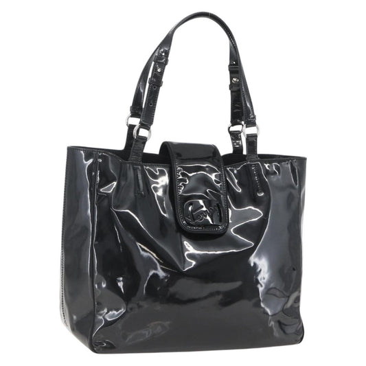 Salvatore Ferragamo Vintage Tote bag Patent Leather, BLACK, PATENT_LEATHER, Tote bag