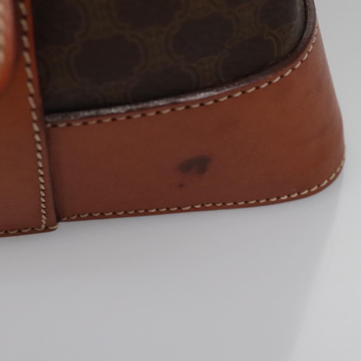 Celine Vintage Macadam Tote bag Canvas and Leather, Brown, Canvas, Tote Bag