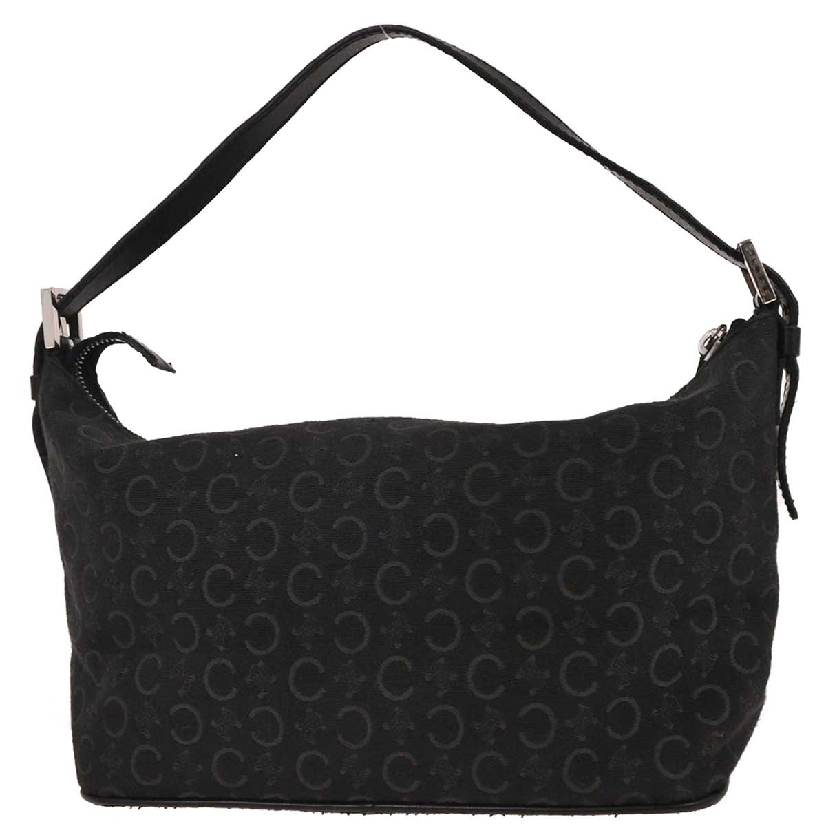 Celine C Macadam Handbag Canvas, BLACK, CANVAS, Handbag