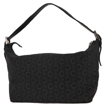 Celine C Macadam Handbag Canvas, BLACK, CANVAS, Handbag