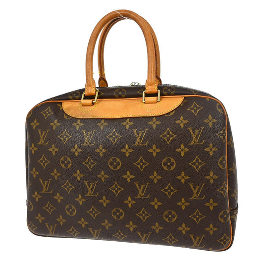 Louis Vuitton Deauville Handbag Monogram Canvas, Brown, Canvas, Handbag