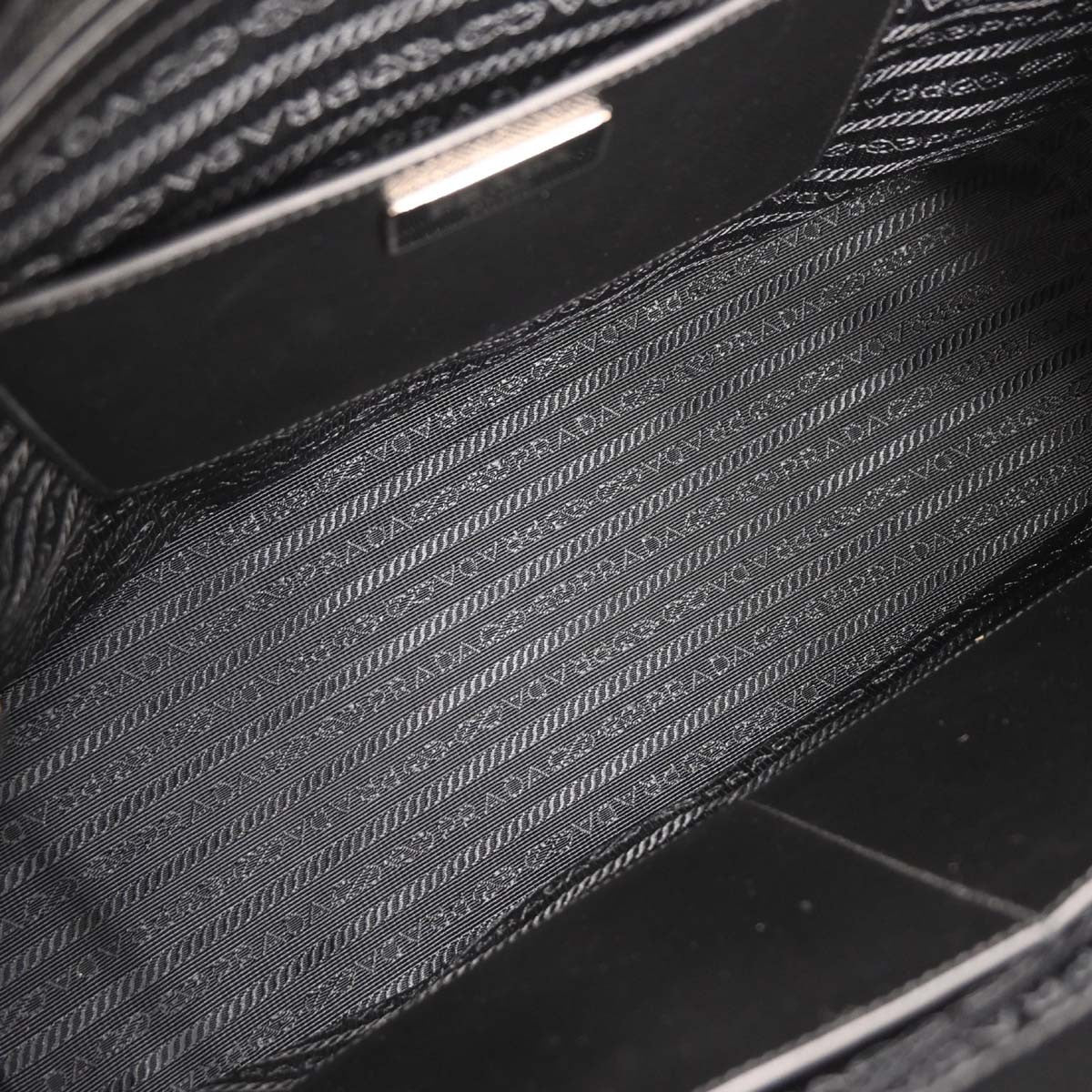 Prada Grommet Galleria Double Zip Tote City Calfskin, BLACK, LEATHER, Shoulder bag