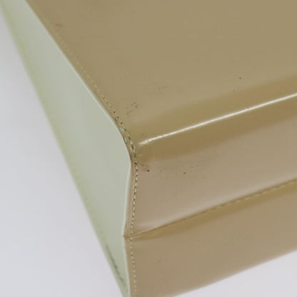 Salvatore Ferragamo Gancini handbag Patent leather, BEIGE, PATENT_LEATHER, Handbag