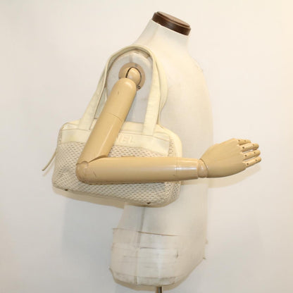 Chanel Vintage Shoulder Bag Canvas, WHITE, CANVAS, Shoulder bag