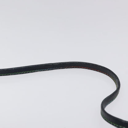 Fendi Vintage Zip Crossbody Bag Leather, NAVY, LEATHER, Shoulder bag