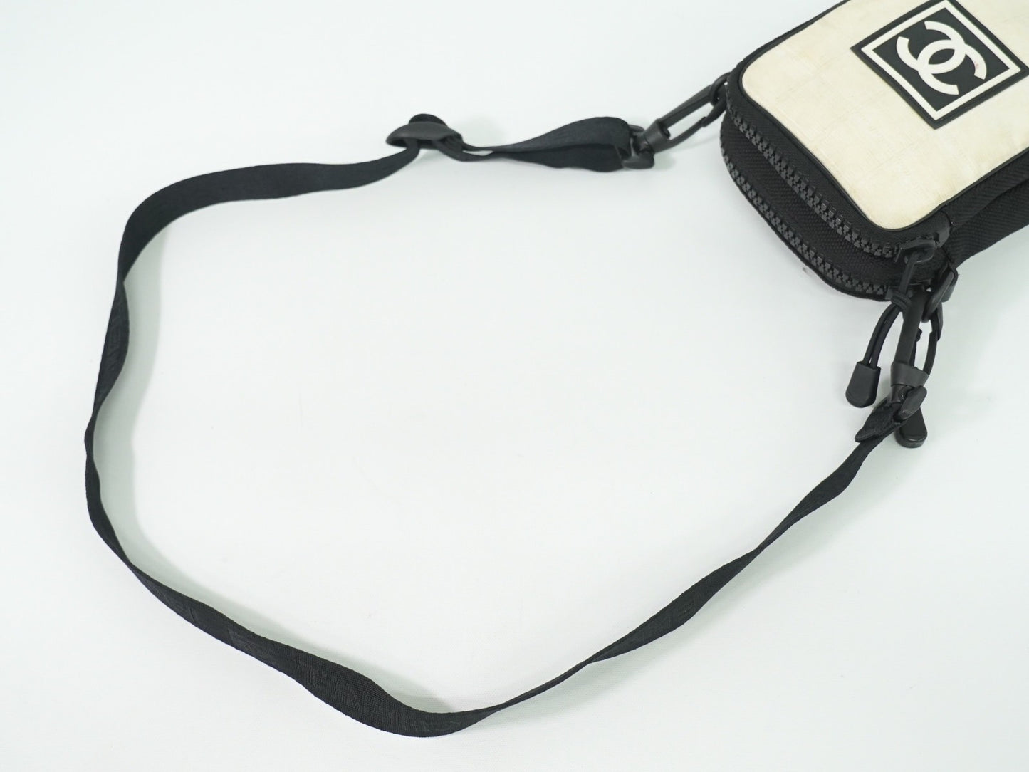 Chanel Sport Line Crossbody Bag Coated Canvas, BEIGE, CANVAS, Crossbody bag