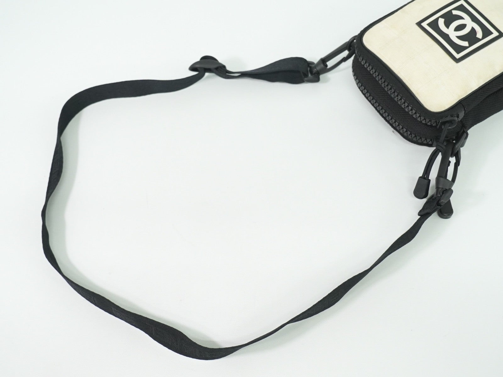 Chanel Sport Line Crossbody Bag Coated Canvas, BEIGE, CANVAS, Crossbody bag