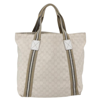 Gucci Original Web Tote GG Canvas, BEIGE, CANVAS, Tote bag