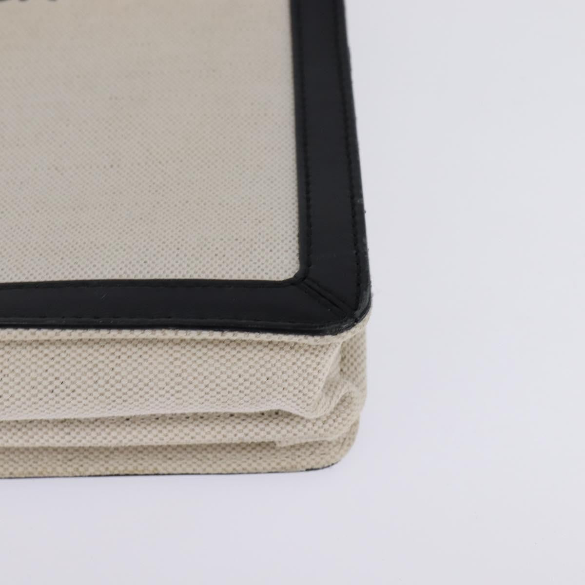 Balenciaga Navy Pochette Canvas and Leather, WHITE, CANVAS, Clutche & pouche