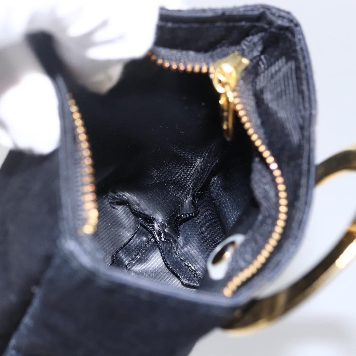 Celine Marin Wristlet Pouch Canvas with Leather, NAVY, NYLON, Clutche & pouche