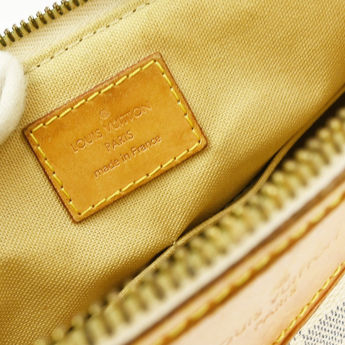 Louis Vuitton Siracusa Handbag Damier, WHITE, CANVAS, Shoulder bag