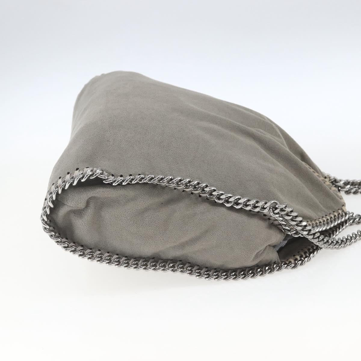 Stella McCartney Falabella Fold Over Bag Shaggy Deer, GRAY, POLYESTER, Shoulder bag