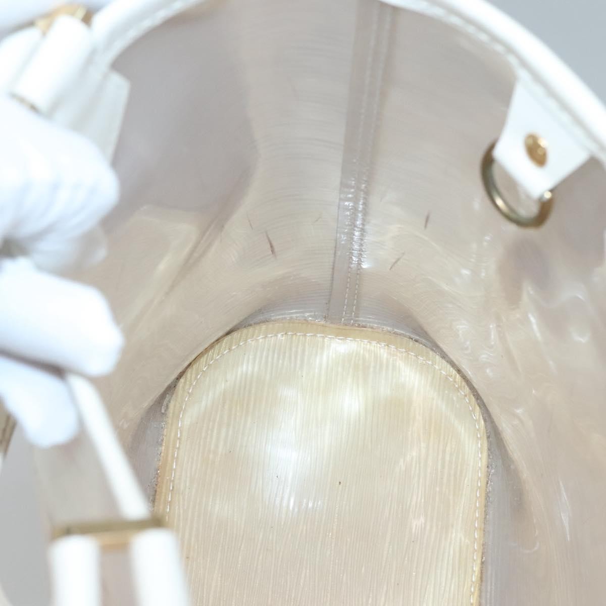 Louis Vuitton Plage Lagoon Bay Handbag Vinyl Epi Leather, WHITE, LEATHER, Handbag