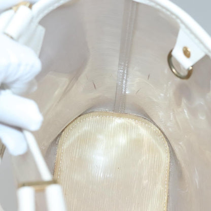 Louis Vuitton Plage Lagoon Bay Handbag Vinyl Epi Leather, WHITE, LEATHER, Handbag