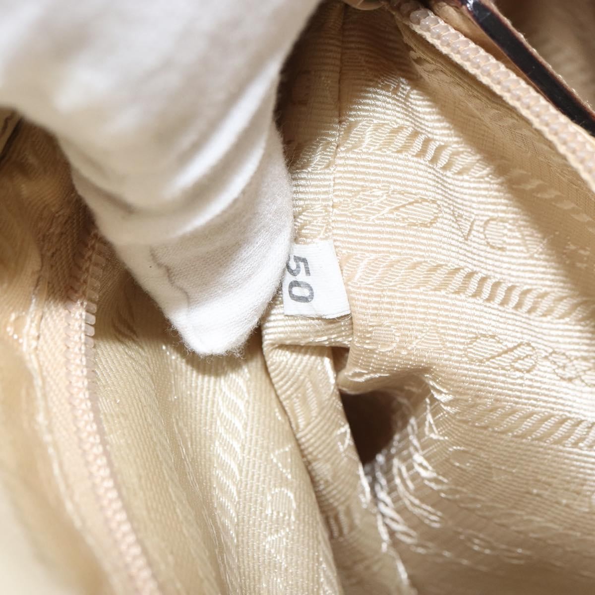 Prada Vintage Shoulder Bag Patent leather, BEIGE, PATENT_LEATHER, Shoulder bag