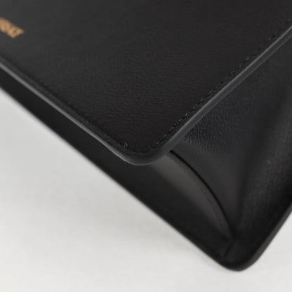 Versace La Medusa Top Handle Bag Leather, BLACK, LEATHER, Handbag