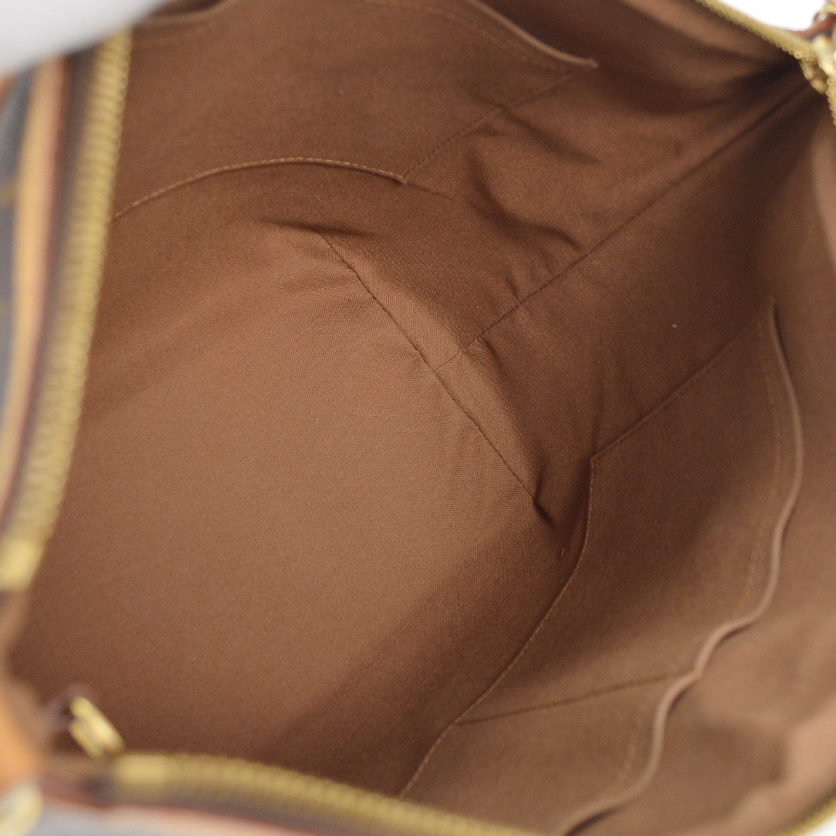 Louis Vuitton Palermo Handbag Monogram Canvas, BROWN, CANVAS, Tote bag