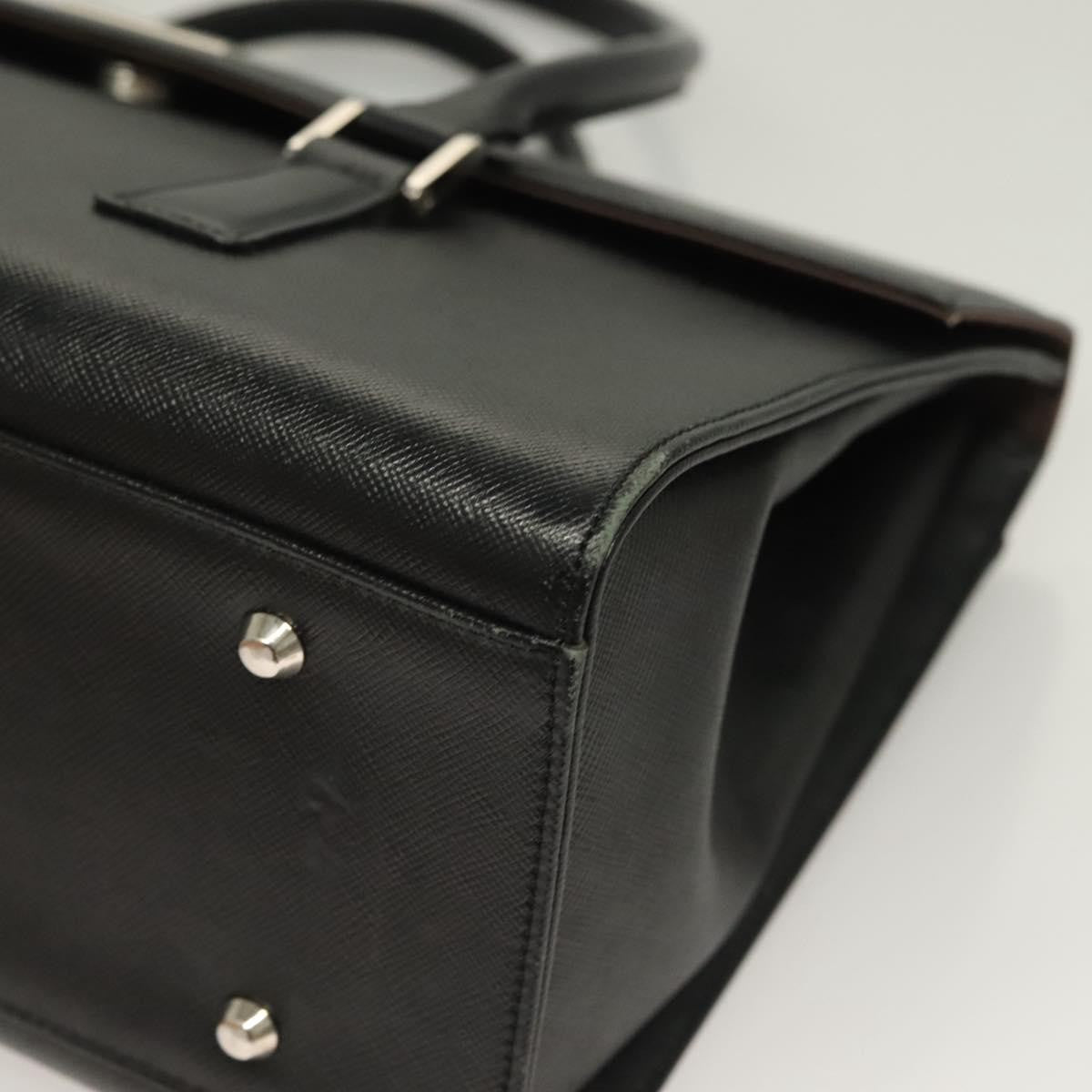 Burberry Vintage Handbag Leather, BLACK, LEATHER, Handbag