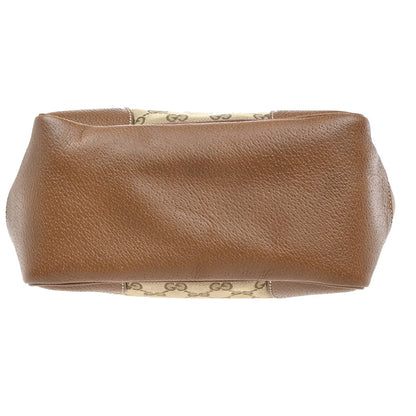 Gucci Bree Tote GG Canvas with Leather, BROWN, CANVAS, Tote bag