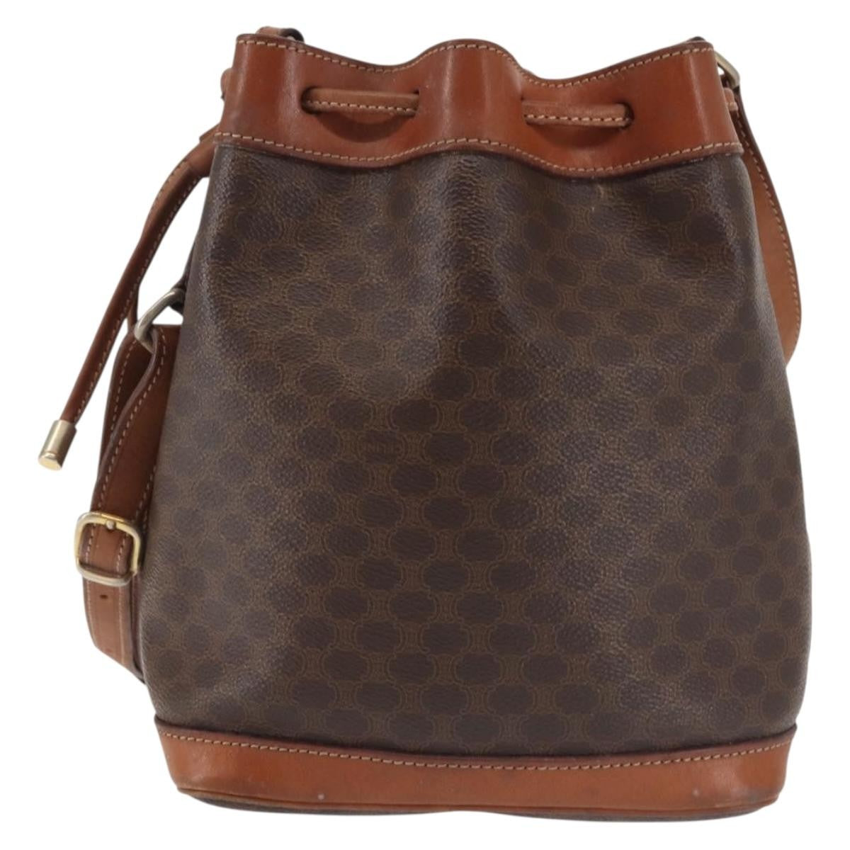 Celine Vintage Shoulder Bag Canvas, BROWN, CANVAS, Shoulder bag