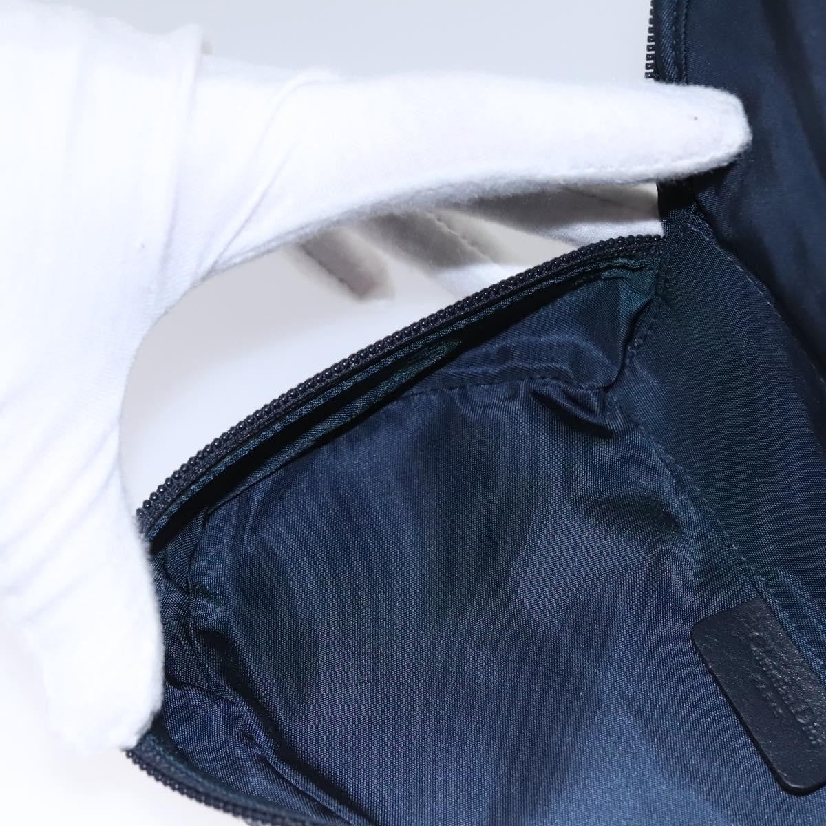 Christian Dior Vintage Saddle Coin Purse Diorissimo Canvas, NAVY, CANVAS, Wallets