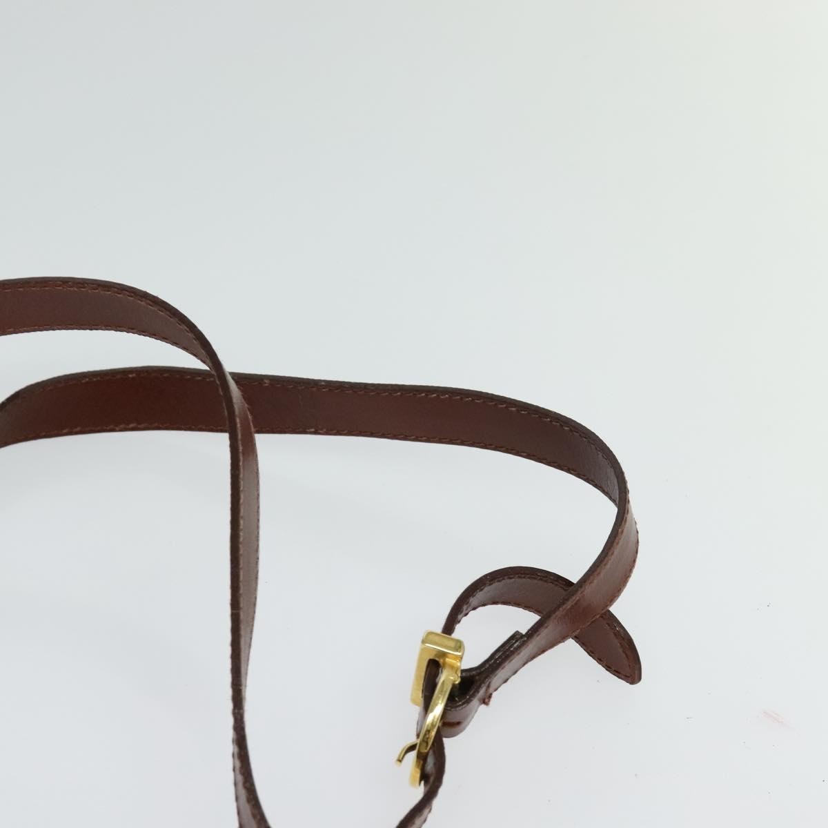 Salvatore Ferragamo Flap Shoulder Bag Leather, BROWN, LEATHER, Shoulder bag