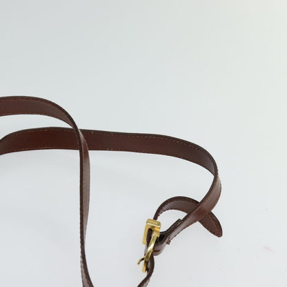 Salvatore Ferragamo Flap Shoulder Bag Leather, BROWN, LEATHER, Shoulder bag