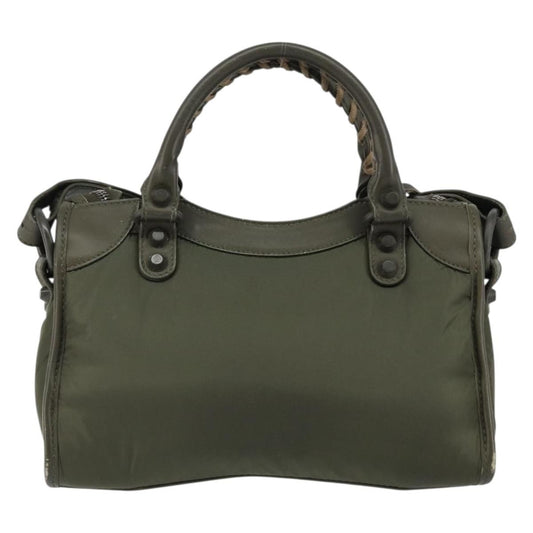 Balenciaga City Classic Studs Bag Leather, KHAKI, LEATHER, Handbag