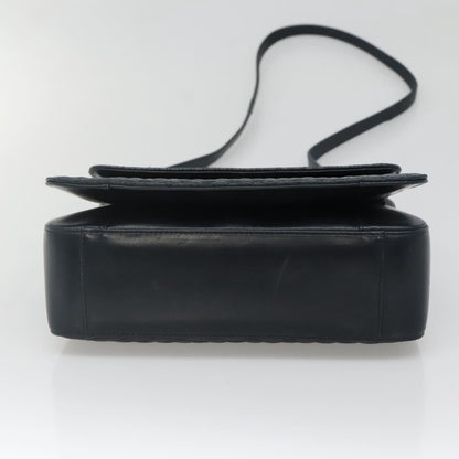 Bally Vintage Handbag Quilted Leather, NAVY, LEATHER, Handbag