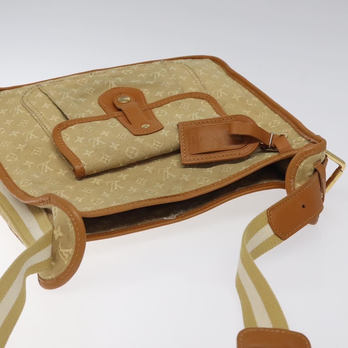 Louis Vuitton Mary Kate Messenger Bag Mini Lin, BEIGE, CANVAS, Crossbody bag