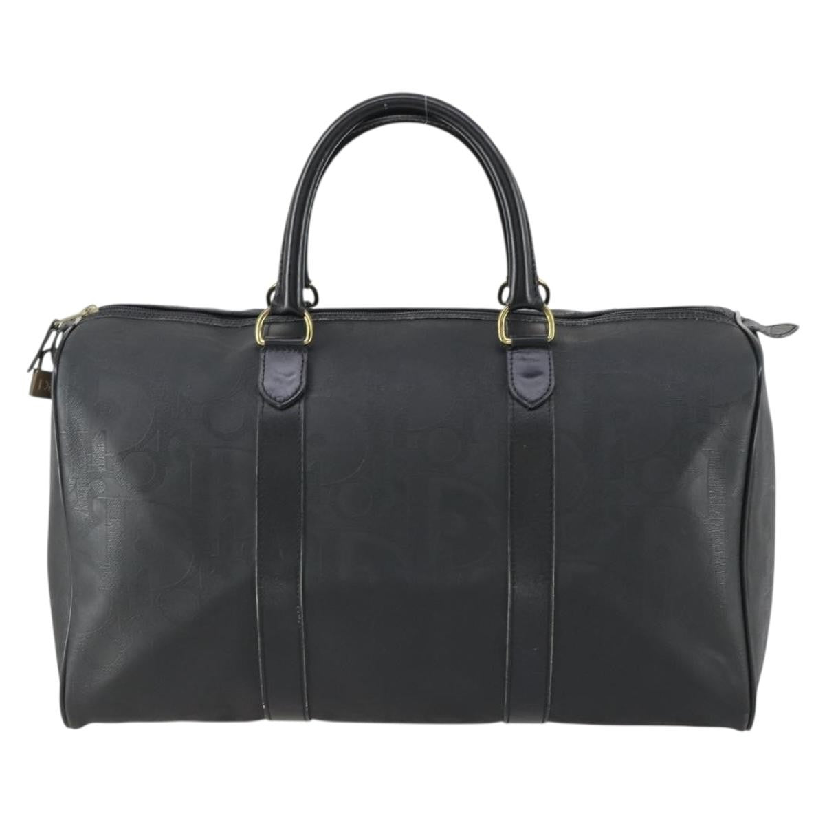 Christian Dior Vintage Trotter Boston Bag PVC, BLACK, PVC, Travel bag