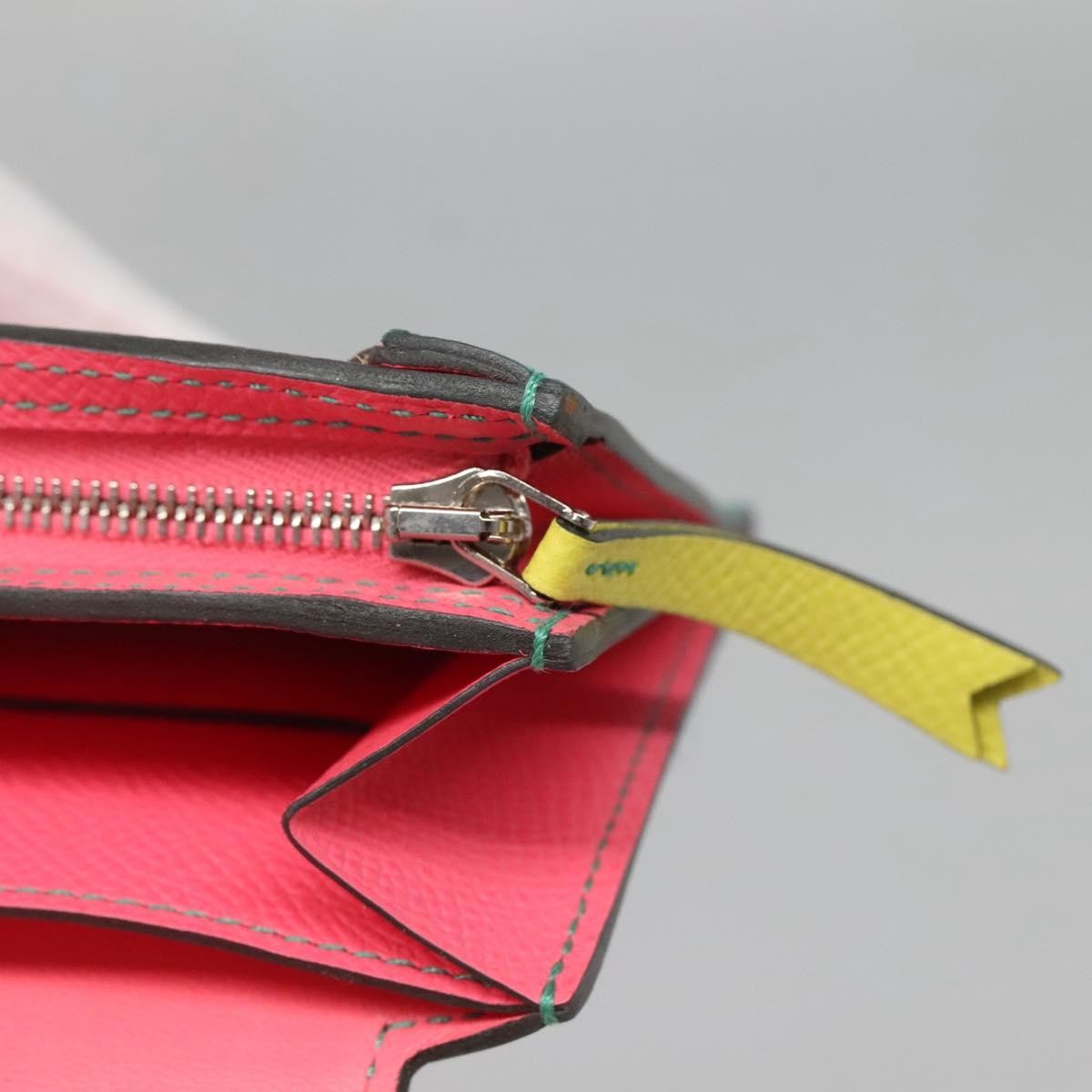 Hermes Camail Wallet Epsom, PINK, LEATHER, Wallets