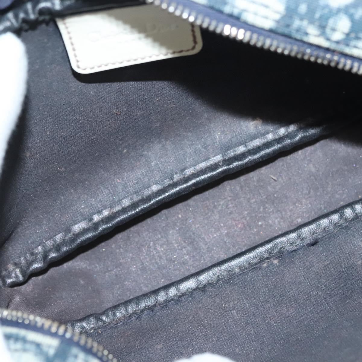 Christian Dior Vintage Trotter Pouch Diorissimo Canvas, NAVY, CANVAS, Clutche & pouche
