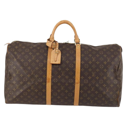 Louis Vuitton Keepall Bag Monogram Canvas, BROWN, CANVAS, Travel bag