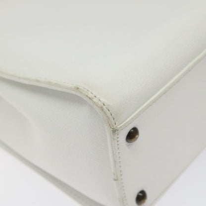 Chanel Vintage CC Lock Tote Caviar, WHITE, LEATHER, Shoulder bag