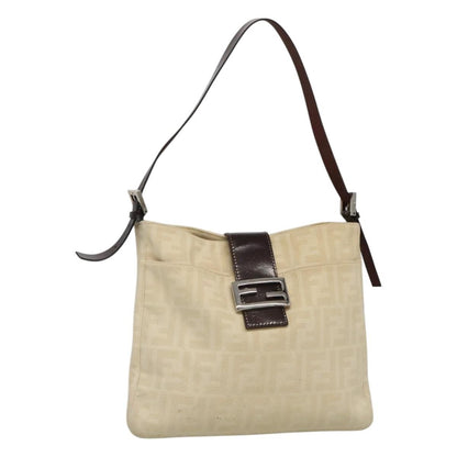 Fendi Vintage FF Belted Hobo Canvas, BEIGE, CANVAS, Shoulder bag