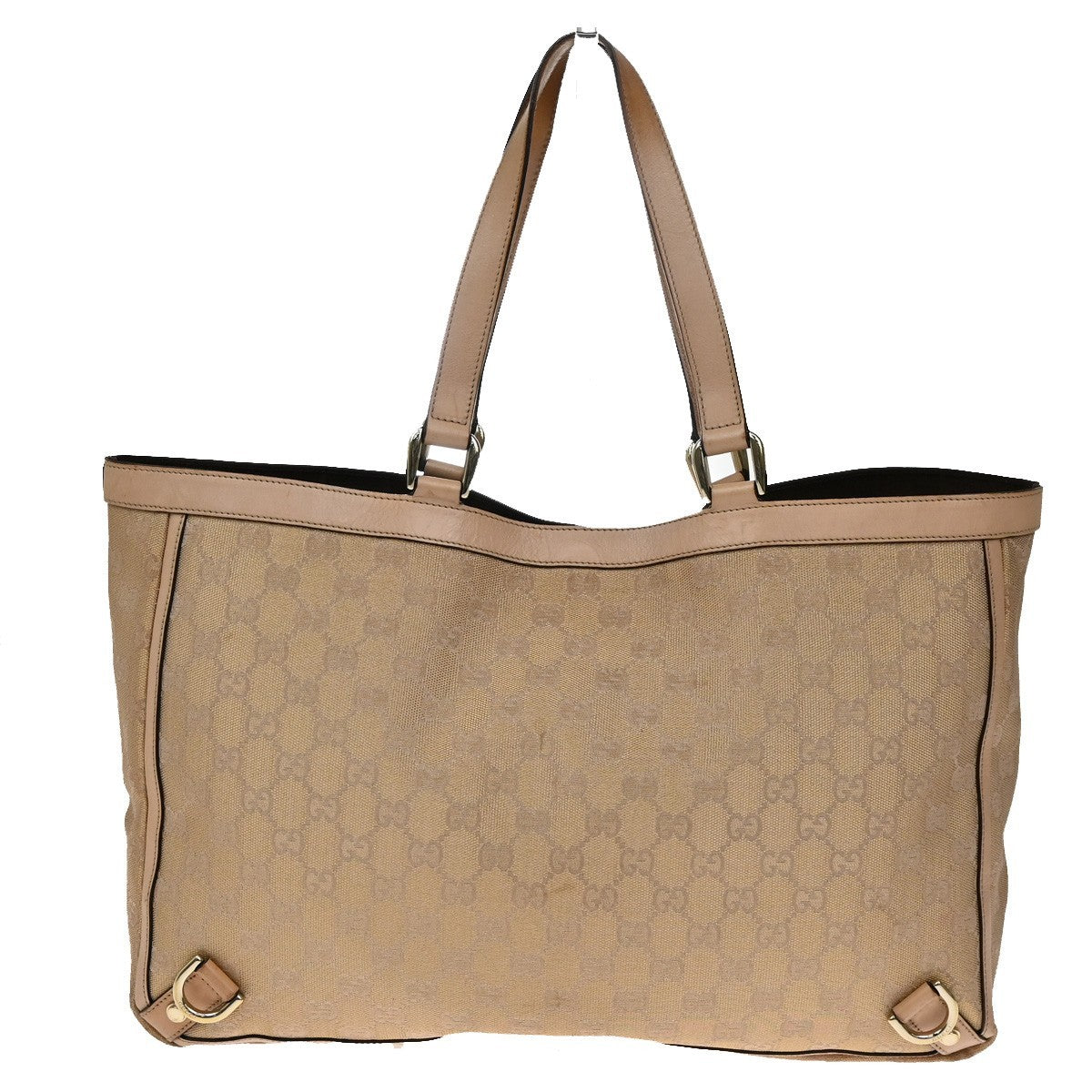 Gucci Abbey Tote GG Canvas with Leather, PINK, CANVAS, Tote bag