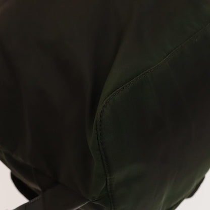 Prada Double Pocket Drawstring Backpack Nylon with Studded Detail, KHAKI, NYLON, Backpack