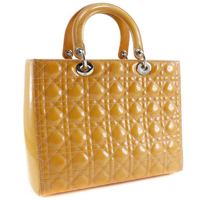 Christian Dior Lady Dior Bag Patent, BLACK, PATENT_LEATHER, Tote bag