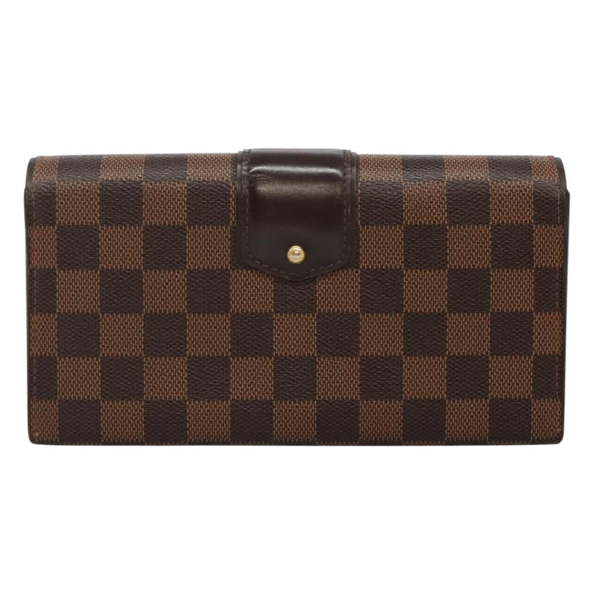 Louis Vuitton Sistina Wallet Damier, BROWN, CANVAS, Wallets