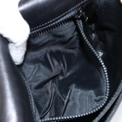 Celine Vintage Flap Shoulder Bag Leather, NAVY, LEATHER, Shoulder bag