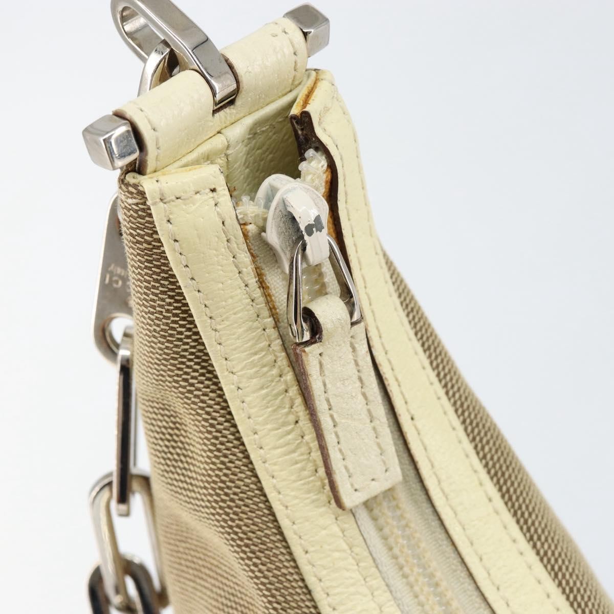 Gucci Vintage Shoulder Bag Canvas, BEIGE, CANVAS, Shoulder bag