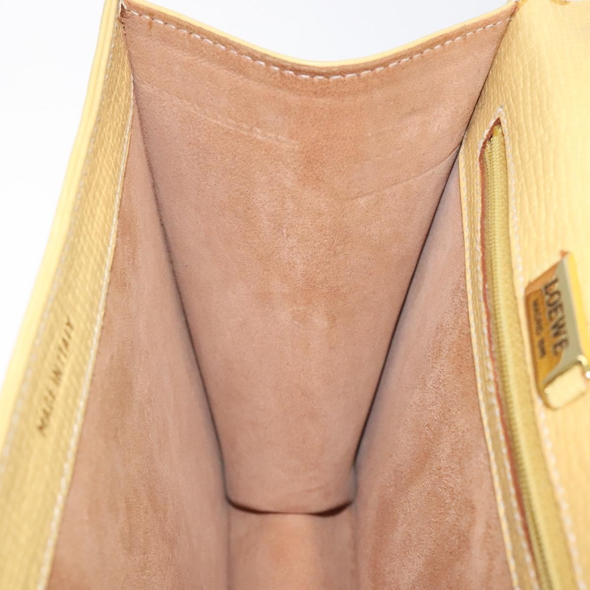 Loewe Barcelona Shoulder Bag Leather, YELLOW, LEATHER, Shoulder bag