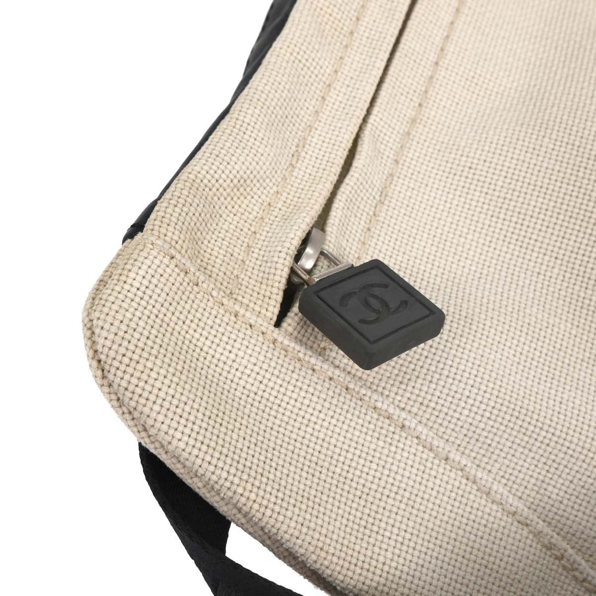 Chanel Sport Line Waist Bag Canvas, WHITE, CANVAS, Shoulder bag