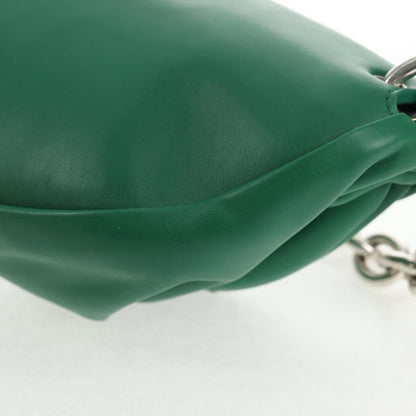 Bottega Veneta The Chain Pouch Leather, GREEN, LEATHER, Clutche & pouche