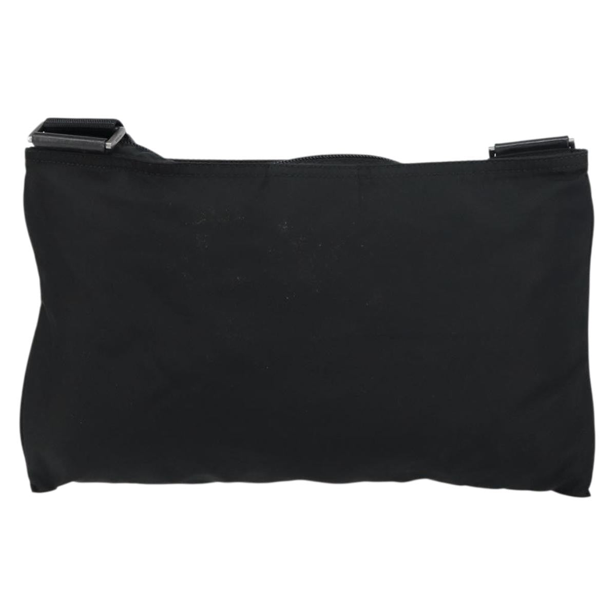 Prada Flat Messenger Bag Tessuto, BLACK, NYLON, Shoulder bag